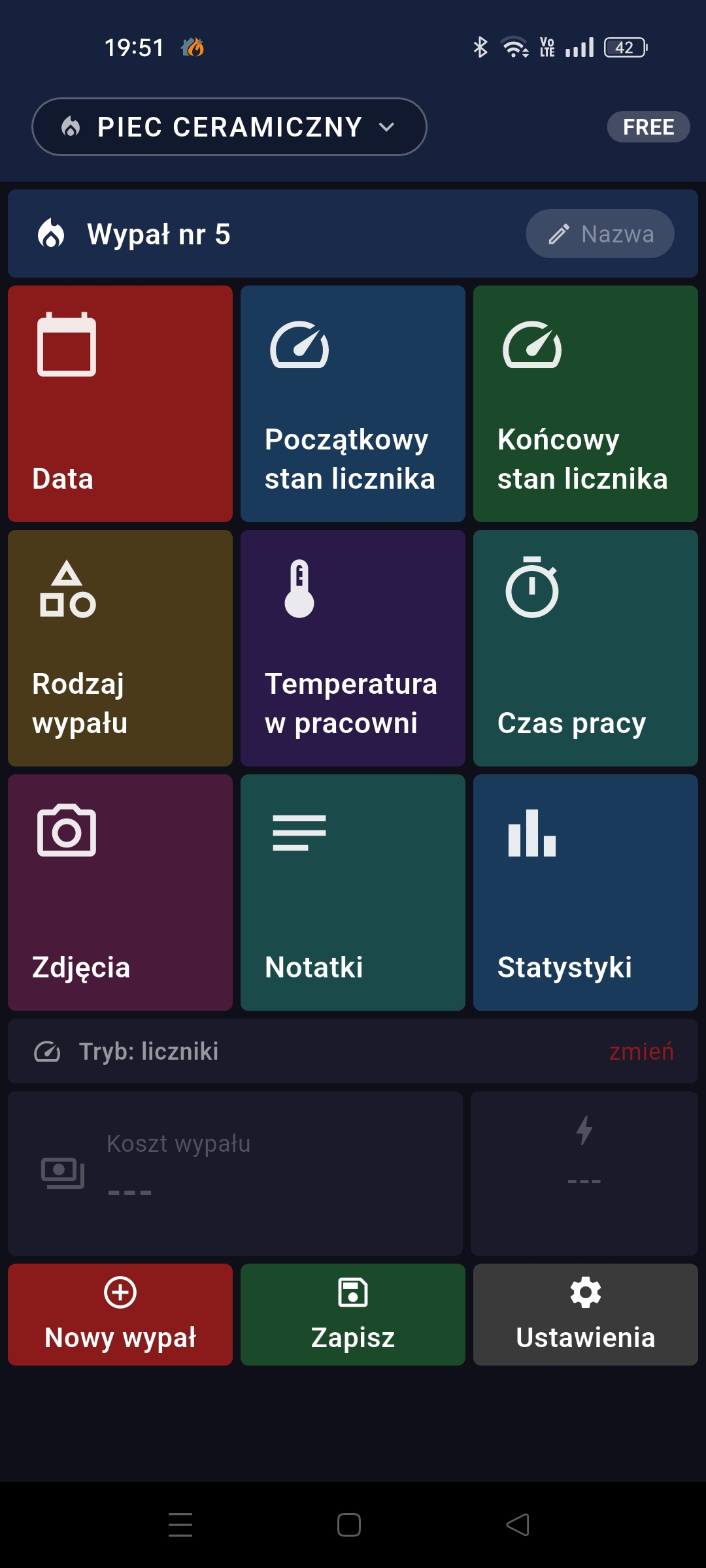 KilnStatistics - Dashboard